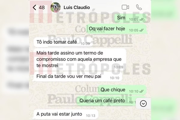PRINT DE CONVERSA DO FILHO DO LULA XINGANDO JANJA